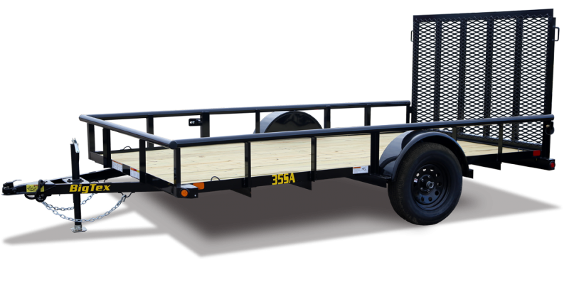2023 Big Tex 35SA-10BK4RG Single Axle Utility Trailer 77" Wide Deck x 10' Long With 4' Gate Utility/Landscape Trailers